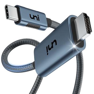 uni USB C to HDMI Cable for Home Office 6ft (4K@60Hz), USB Type C to HDMI  Cable, Thunderbolt 4/3 Compatible with iPhone 15 Pro/Max, MacBook Pro/Air