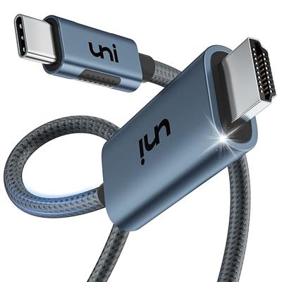  uni USB C to HDMI Cable for Home Office 6ft (4K@60Hz), USB Type  C to HDMI Cable, Thunderbolt 4/3 Compatible with iPhone 15 Pro/Max, MacBook  Pro/Air 2023, iPad Pro, Surface Book