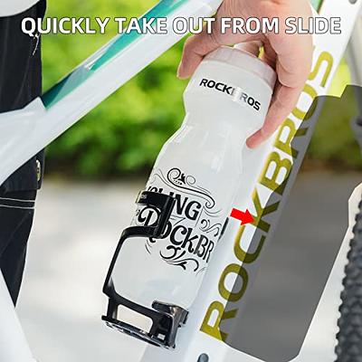  Bike Bottle Holder with Water Bottle and Mount Mountain Bike  Water Bottle Holder No Screws Water Bottle Cages Bike Water Bottles, Kids Bike  Water Bottle Holder for Bike (Map Black) 