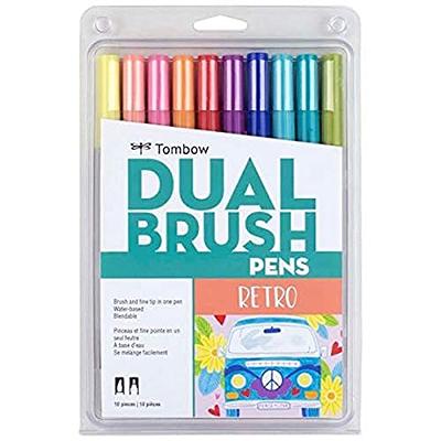 PAPERAGE Dual Tip Brush Pens (4.0mm Brush Tip + 0.5mm Fine Tip), Rainbow,  18 Pack Dual Tip Brush Pen Set for Drawing, Hand-Lettering, Calligraphy