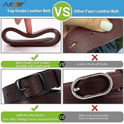 Earnda Women's Leather Belt Fashion Soft Faux Leather Waist Belts