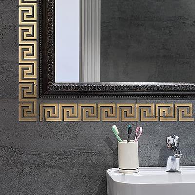 5 Pcs Wall Geometric Greek Mirror Stickers Removable Acrylic Mirror Gold  Wall Decals Peel and Stick Art Adhesive Mirror Stickers DIY for Living Room  Home Bedroom Bathroom Decor (Greek Gold) - Yahoo Shopping