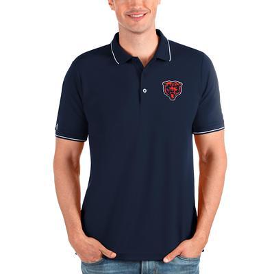 Men's Antigua Navy Chicago Bears Bear Head Tribute Polo 