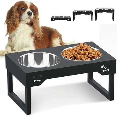 Dog Bowls With Stand Adjustable Dog Food Bowls Elevated 3 Heights