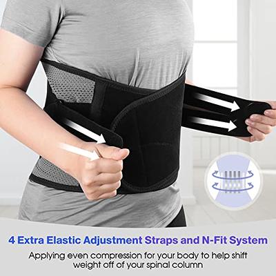 Back Brace for Men Women Lower Back Pain Relief with 7 Stays, Back Support  Belt with Dual Adjustable Straps,Lumbar Support Belt for Herniated Disc