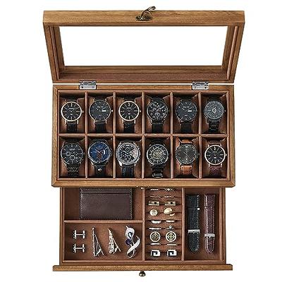 Pengup Jewelry Rings Earrings Organizer Display Case Box Showcase with  Glass Lid (Beige, 24 Grid) - Yahoo Shopping