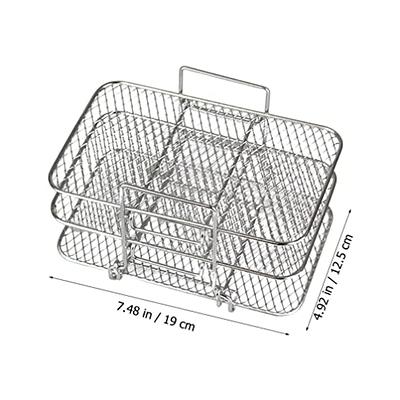 Air Fryer Basket, Steamer Basket, 304 Stainless Steel Mesh Basket for Air Fryer, Air Fryer Accessory 8 inch Basket with Handle