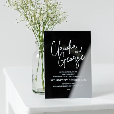 Acrylic Wedding Invitation With Envelope, Elegant Green Invitations, Unique  Invites, Real Foil, Personalized Card - Yahoo Shopping