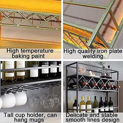 amhricho Wine Rack Wall Mounted, 3 Layers of Wall Wine Rack for Storage,  Wine Holder Wall Mounted Wine Bottle Racks for Home, Bar, Coffee, Kitchen,  Living Room (Black, 70 * 70 * 20CM) - Yahoo Shopping