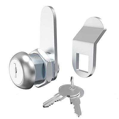 Loboo Idea Cam Lock File Cabinet Lock Cupboard Locks with Keys for Door Mailbox Drawer Tool Box, Keyed Different (1 Pack) (25mm Drawer Lock)