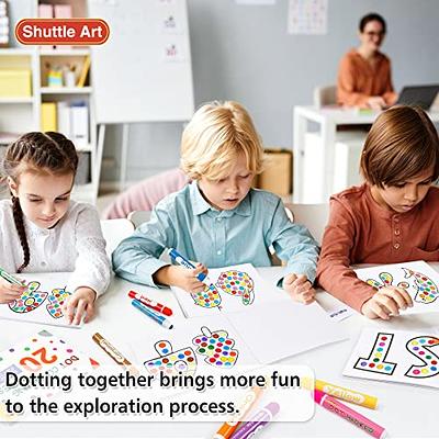 Funcils 10 Washable Dot Markers for Toddlers - Non Toxic Paint Dotters &  Bingo Markers - Dot Markers for Kids & Preschoolers, Dabber Markers for  Kids