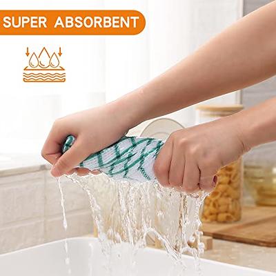 24 Pack Kitchen Dishcloths - Does Not Shed Fluff - No Odor Reusable Dish  Towels