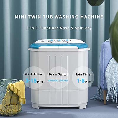Auertech Portable Washing Machine, 14lbs Mini Twin Tub Washer Compact Laundry  Machine with Built-in Gravity Drain Time Control, Semi-automatic 9lbs Washer  5lbs Spinner for Dorms, Apartments, RVs - Yahoo Shopping