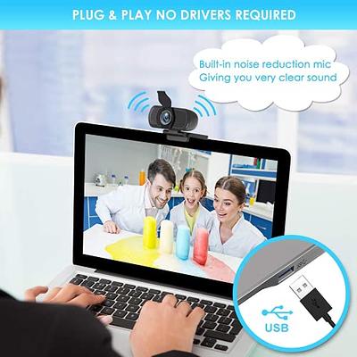 XPCAM Full HD 1080P Webcam with Privacy Shutter and Tripod, Pro Streaming  Web Camera with Microphone, Widescreen USB Computer Camera for PC Mac  Laptop