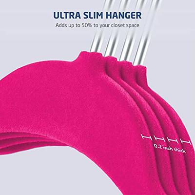 Zober Non-Slip Velvet Hangers - Suit Hangers 50-Pack Ultra Thin Space Saving 360