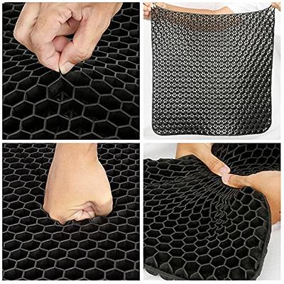 Gel Seat Cushion, Egg Seat Cushion Wheelchair Cushion with Non-Slip Cover,  Breathable Chair Pads Honeycomb Design Absorbs Pressure Points for Car