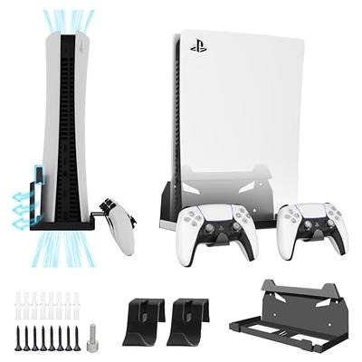  UPOK Wall Mount for PS5 - Accessories Playstation 5  Digital/Disc Edition Console Floating Shelf Behind TV, with 2 Detachable  Controllers Holder Rack, Solid Metal Stand Kit, Easy Installation : Video  Games