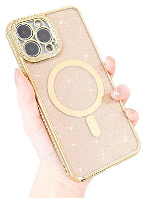 MGQILING Compatible with iPhone 12 Pro Max Magnetic Glitter Case, Luxury  Plating Cute Bling Clear Phone Case, Compatible with MagSafe for Women  Girls