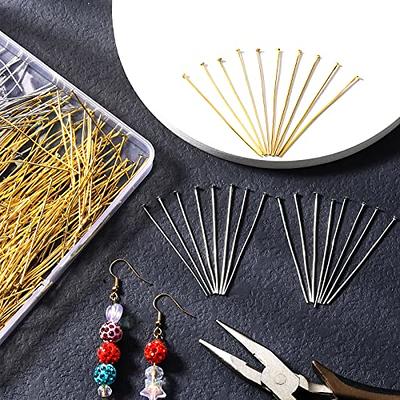 Jewelry Head Pins for Jewelry Making | Ship Straight and Unbent (150  Pieces, 3 Inches, 76mm, 22 Gauge) Flat-Head Brass Dressmaker Headpins |  Jewellery