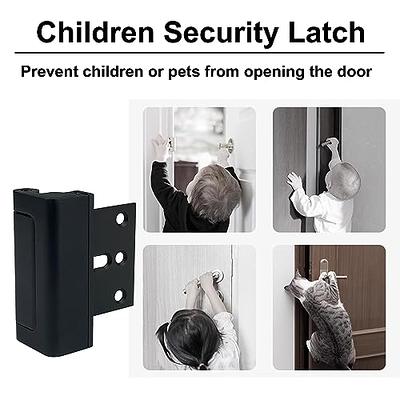 Door Lock for Home Security (2-Pack) - Easy to Install Door Latch Device,  Aluminum Construction,Door Locks for Door Security | Child Proof & Tamper