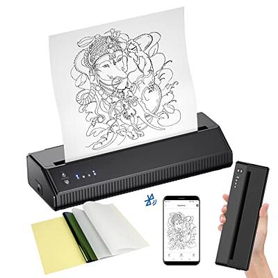 INKCHUM Tattoo Stencil Printer Bluetooth Tattoo Printer with 10pcs Transfer  Paper, 2500mAh Stencil Printer for Tattooing Compatible with iOS,Android