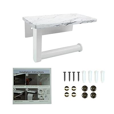 KES Toilet Paper Holder Stand, Freestanding Toilet Paper Roll Holder with  Modern Natural Marble Base, White Freestanding Toilet Tissue Holder SUS304