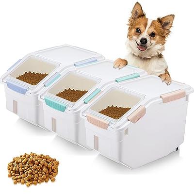 Sunnyray 3 Pcs 22 lb Dog Food Storage Container Large Airtight Pet