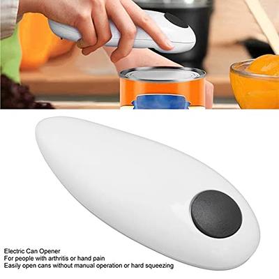 Kitchen Mama Electric Can Opener 2.0: Upgraded Blade Opens Any Can Shape - Smooth Edge, Food-Safe, Handy with Lid Lift, Battery Operated Handheld Can