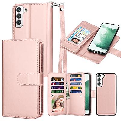 6.8 Galaxy S22 Ultra 5G Wallet Case, Samsung Galaxy S22 Ultra 5G 2022 PU  Leather Case, Njjex Luxury PU Leather 9 Card Slots Holder Carrying Folio  Flip Cover Kickstand & Hand Strap 