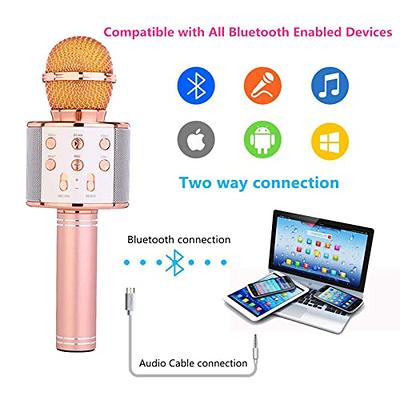  IndeCool Kids Bluetooth Karaoke Machine with 2