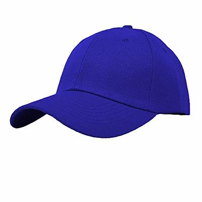 Velcro Plain Baseball Cap Unisex Blank Caps Hats for Men & Women Adjustable Structured for Max Comfort, Black