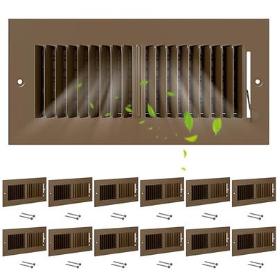 4 x 10 Floor Vent Register, LouanXpert Steel Floor Vent Cover with  Louvered Design - Easy Adjust Air Vent Deflector - 4 x 10 [Duct Opening  Size] - Brown - Yahoo Shopping