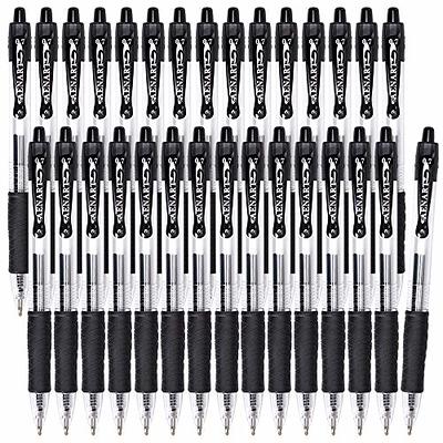 Rollerball Pen Fine Point Pens: 16pack 0.5mm Black Gel Liquid Ink Pens  Extra Thin Fine Tip Pens, Rolling Ball Point Writing Pens
