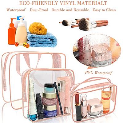 1 Cosmetic Case Makeup Bag Clear Storage Organizer Travel Vinyl Container Pouch