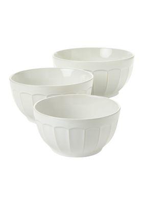 Babish Glass Mixing Bowl Set with Lids, 3-Piece