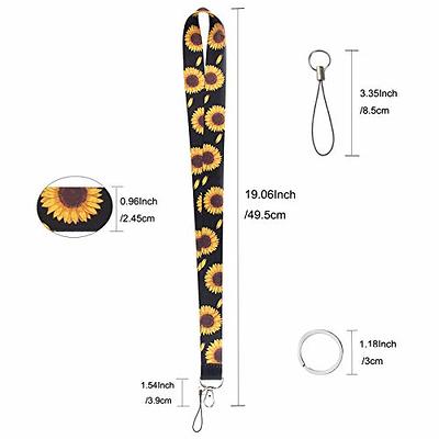 Sunflower Lanyard for Keys for Women, Butterfly Bee Lanyard Bulk