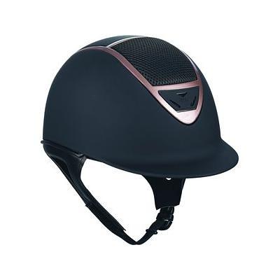 IRH XLT Matte Black Finish & Rose Gold Frame Riding Helmet, Medium