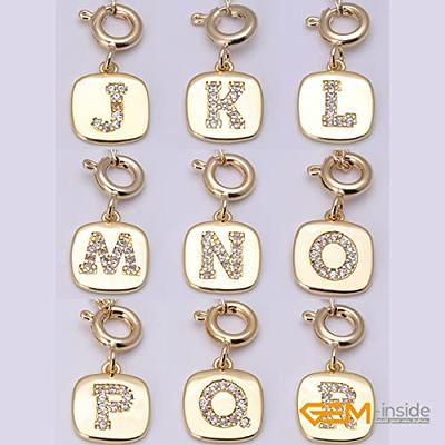 20 A Type Of Metal Gold Alphabet Beads Necklace Pendant Findings