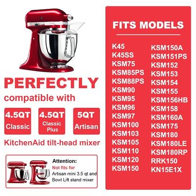 5 Quart Stainless Steel Mixer Bowl for KitchenAid Classic, &Artisan Series  4.5-5 QT Tilt-Head Mixer, Fits for K45SS, KSM70, KSM90 KSM150, KSM155,  KSM165, Polished Surface, Handle, Dishwasher Safe - Yahoo Shopping