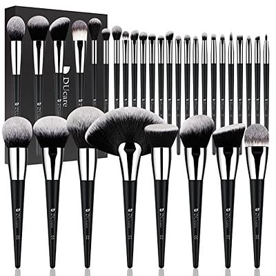 Professional Makeup Brush Set Blue And White Fluffy Soft - Temu