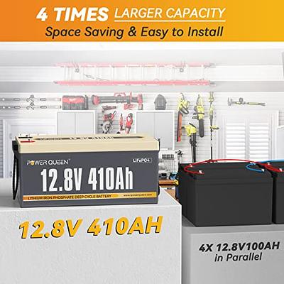 Timeusb 12.8V 100Ah Pro 1280Wh LiFePO4 Battery Built-in 100A BMS