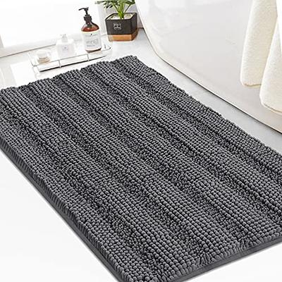 LOCHAS Bath Rugs 24 x 60 Large Runner Bathroom Rug, Soft Luxury Chenille  Mats with Non-Slip Backing, Throw Absorbent Carpet for Tub/Shower, Machine