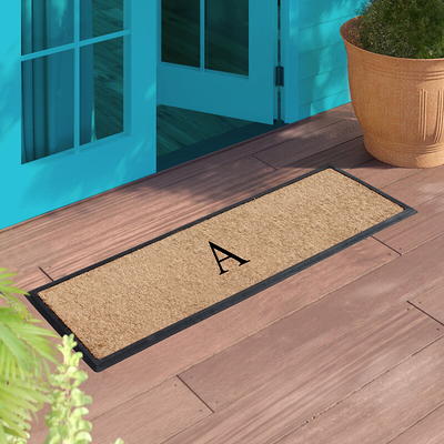 Rubber and Coir Molded Double Door Mat - 18 X 48 - On Sale - Bed