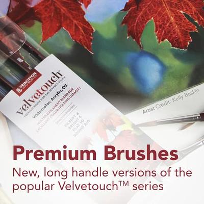 Princeton Velvetouch Jenna Rainey Blooms Brush, Long Handle, Size 12 -  Professional Artist Brushes for Mixed Media, Acrylic, Oil