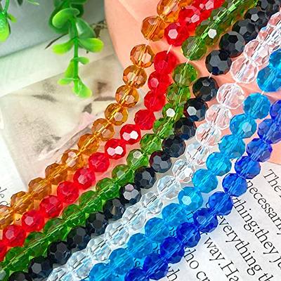 1000 Pcs Crystal Glass Beads Bulk Faceted Crystal Briolette Beads,Rondelle  Crystal Beads for Bracelets Necklace Pendants Earrings Key Chains Jewelry