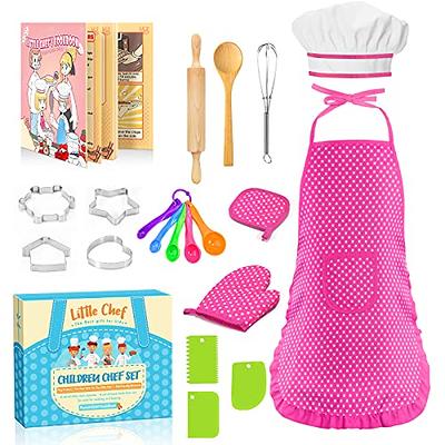 Toyze Gifts for 3-8 Year Old Girls, Kids Apron for Girls Kids Cooking Set,  Toddler