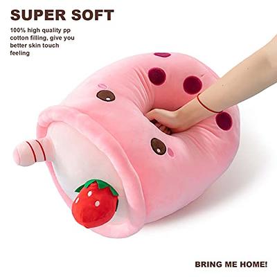 Ditucu Cute Boba Tea Plush Stuffed Bubble Tea Plushie Cartoon Soft  Strawberry Milk Tea Cup Pillow Home Hugging Gift for Kids Pink 9.4 inch -  Yahoo Shopping