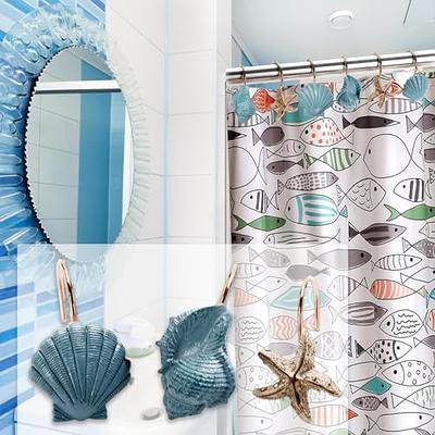 15 PCS Starfish Seashell Conch Style Ocean Series Shell Conch Starfish  Resin Hook, Shower Curtain Hooks Creative Resin Shower Hook Sea Ocean  Decor(Blue) - Yahoo Shopping