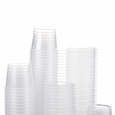 Plastimade Clear Disposable Plastic Portion Cups With Lids (200