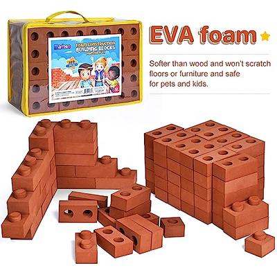 Madzee 109 Pack Foam Brick Building Blocks for Kids, Builders Set